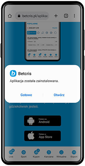 BetCris na telefonie